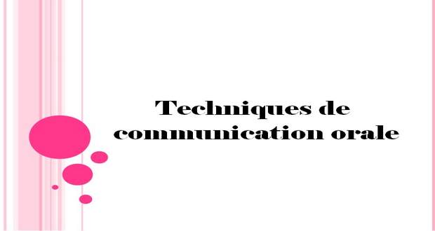 Techniques de communication orale