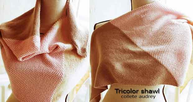 Tricolor shawl