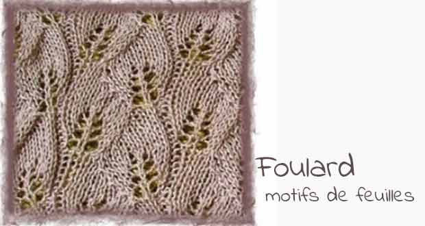 Foulard motifs feuilles 