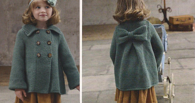 modèle manteau tricot fillette